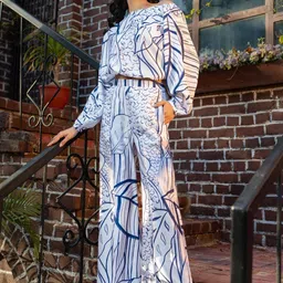 DESIGN BYSG Geometric Printed Pure Cotton Top & Trousers Co-ords-picture-47