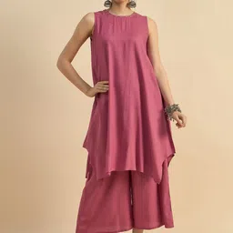Azira Embroidered Tunic With Palazzo Co-Ords Set-image-0