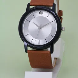 VIRAKTI Women Brass Dial & Leather Wrap Around Straps Analogue Watch G-32-SILVER-24-image-66