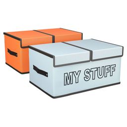 Kuber Industries Orange Set of 2 Regular Multi-Utility Organisers image 2