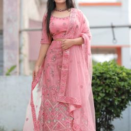 Embroidered Semi Stitched Lehenga Choli-image-68