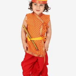 KID1 Boys Floral Printed Regular Pure Cotton Kurta with Dhoti Pants-image-79