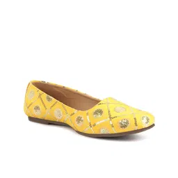 FAUSTO Women Embellished Round Toe Mojaris-56