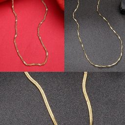 Anouk Women Set of 3 Alloy Gold-Plated Minimal Design Chain-picture-11