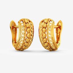 Joyalukkas Yellow Gold 22 Kt Gold Earrings-image-9