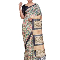 KALINI Floral Printed Saree With Blouse Piece-46