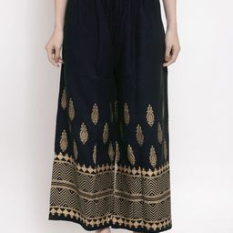 STYLE PREZONE Women Ethnic Motifs Printed Relaxed Trousers-image-109