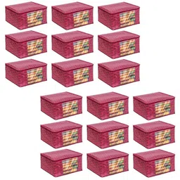 prettykrafts Maroon 18 Pieces Printed Multi-Utility Organisers-image-30