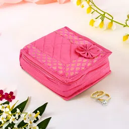 Aura Pink Set of 1 Regular Jewellery Organiser Organisers-48
