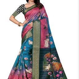 PARVOTSAV Multi Polyester Saree-image-81
