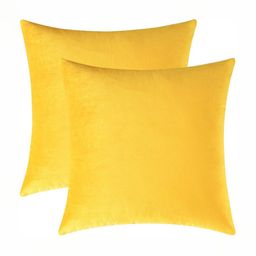 IVAZA Gold-Toned Set of 2 Velvet Square Cushion Covers-96