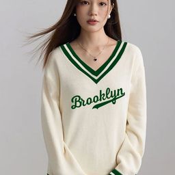 Genzy Women Typography Printed V-Neck T-shirt-image-90