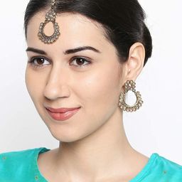 Anouk Gold-Plated Artificial Stones Studded Contemporary Chandbalis-46