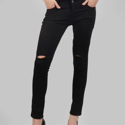 LINARIA Women Classic Tapered Fit Mildly Distressed Jeans-picture-25