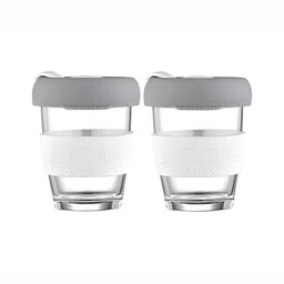 We3 White Solid Glass Matte Cups Set of Cups and Mugs-23