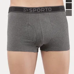 Sporto by Macho Men Pack Of 4 Soft & Comfortable Trunks Sprto_M1022-A1-B1-CH1-Olv1-S-picture-7