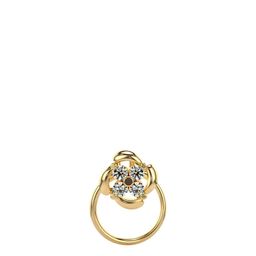 VALANOVA Women 18 Kt Yellow Gold Lab Grown Diamond Nosepin 0.44 gm-image-54