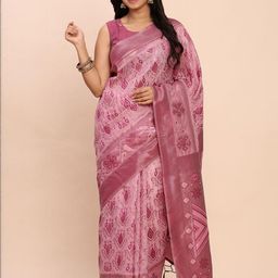 Astita Woven Design Zari Linen Blend Saree-image-87