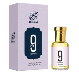 BinAwf 9 PM Femme Long Lasting Non Alcohol Attar- 6 ml-53
