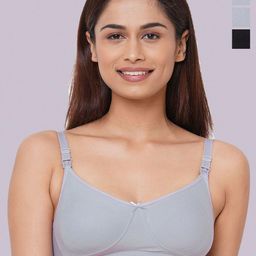 Inner Sense Organic Cotton Antimicrobial Women Feeding Bra Pack of 3-picture-49