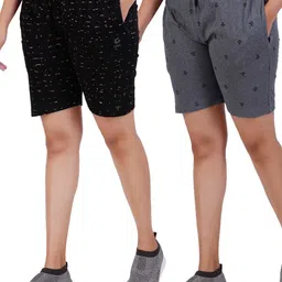 GUIDE Women Pack Of 2 Printed Regular Fit Shorts-87