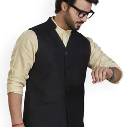 Authentics Woven Nehru Jackets image 3