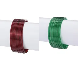 1ST TIME Set Of 24 Maroon Alloy Bangles-picture-28