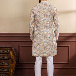 PulseIQ Men Geometric Printed Kurta with Pyjama image 5