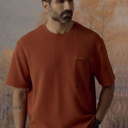 Andamen Men escape Self Design Round Neck Cotton Oversized T-shirt-image-68
