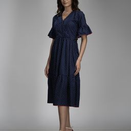 KRISS-CROX Women Printed Fit & Flare Dress-image-64