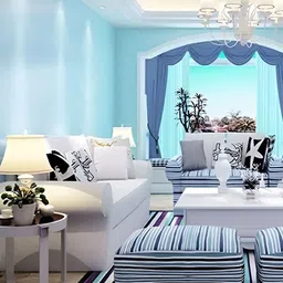 INDIAN ROYALS Blue Embossed Durable Waterproof Wall Sticker-image-0