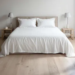 Paradiso 400 Pure Cotton - Pearled Ivory, Flat Bedsheet Set-image-54