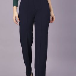 Dream Beauty Fashion Women Solid Straight Fit High-Rise Easy Wash Pleated Trousers-picture-37