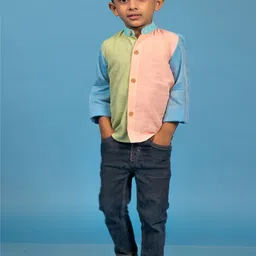 MIRALI Boys Colourblocked Cotton Regular Fit Shirt-picture-46