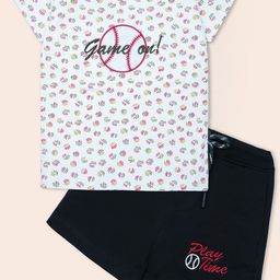 Nino Togs Boys Printed Round Neck Short Sleeves T-shirt With Shorts-image-73
