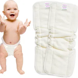 5 Layer Bamboo Terry Inserts with Gussets Liners Natures Cloth Diaper Liner, Wetfree Reusable Washable Cotton Diaper Nappy Inserts for Baby Cloth Diapers (Set of 2)-14