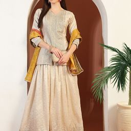 Chhabra 555 Banarasi Embroidery & Bandhani Lehenga With Choli & Dupatta-52