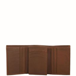 The Brown Hide Men Leather Three Fold Wallet image 2