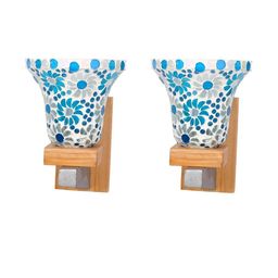 SOMIL Blue Glass Cylinder Printed Wall Lamps-image-130