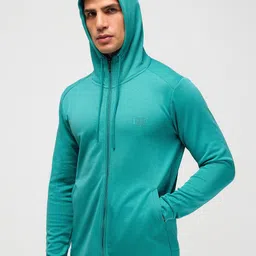 Red Flame Men Hooded Front-Open Sweatshirt image 2