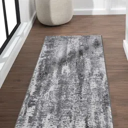 OBSESSIONS Grey & Black Printed Water Repellent Bedside Runners-88