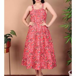 TRYMISFIT Floral Printed Fit & Flare Midi Dress-image-20