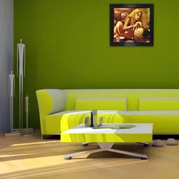 Chaque Decor Brown & Yellow Scenery Abstract Wooden Wall Art-picture-51