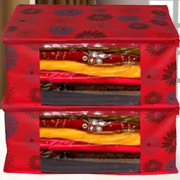 AMAK INC Red Fabric Multi-Utility Wardrobe Organisers-picture-34