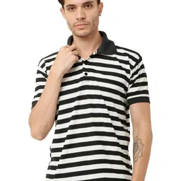 TRENDY ERA Men Rapid-Dry Striped Polo Collar T-shirt-picture-14