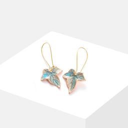 DressBerry Silver-Plated Leaf Shaped Drop Earrings-37