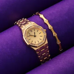 HAUTE SAUCE by Campus Sutra Women Set Of Aetheria Cushion Watch & Bracelet SSM25_HSWB5119-image-57