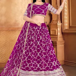 F Plus Fashion Net Semi-Stitched Lehenga Choli-picture-44