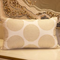 hom&us Beige Embellished Rectangle Cushion Covers-image-62
