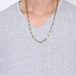 Elite creation Unisex Stainless Steel Gold-Plated Chain-56